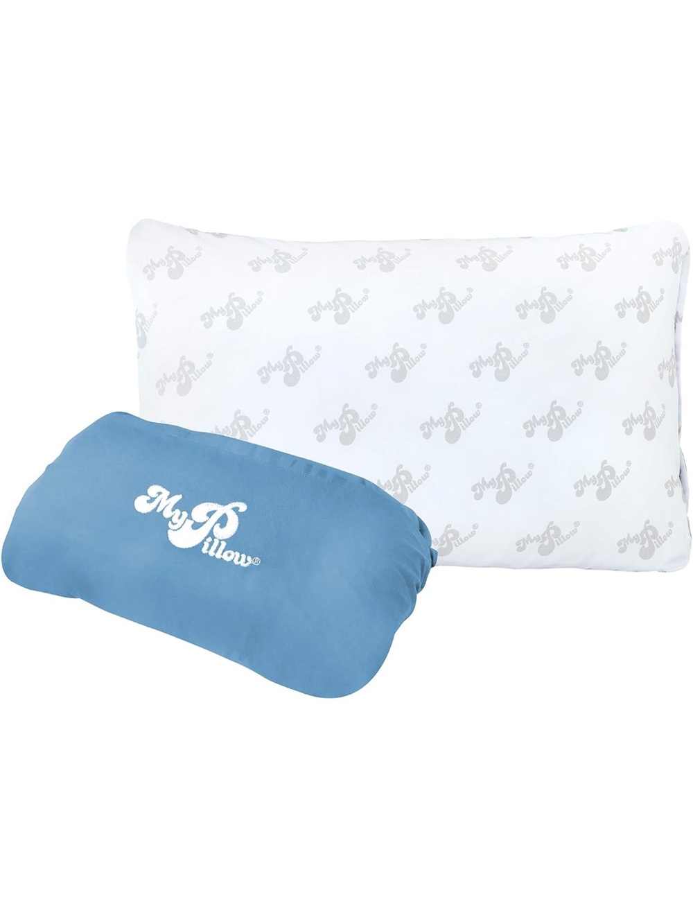 MyPillow GoAnywhere Travel Pillow with Roll & Go Pillowcase – New in package